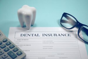 Dental insurance form on desk